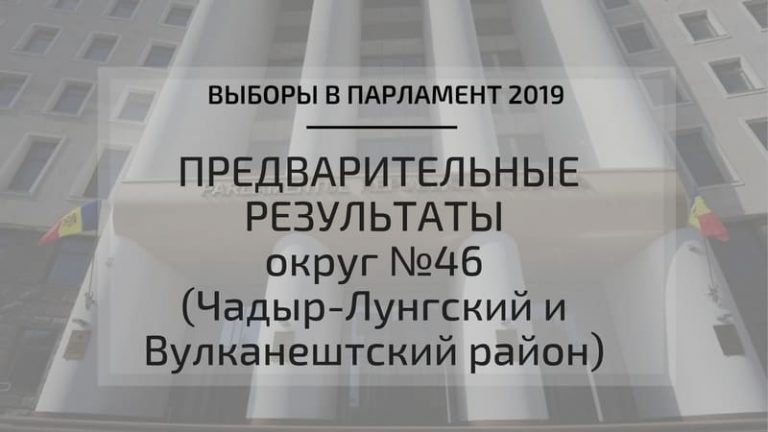 LIVE: UPD 03:00 Предварительные результаты в избирательном округе №46 — Чадыр-Лунга и Вулканешты
