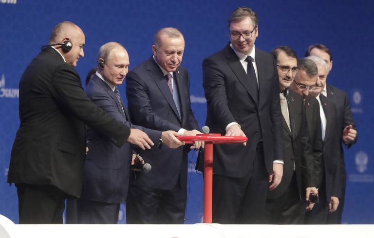 Эрдоган, Путин, Вучич и Борисов открыли «Турецкий поток»