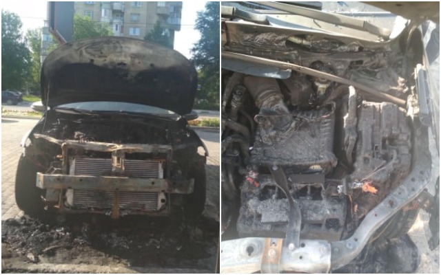 (ФОТО) В Бельцах в один день горели два автомобиля