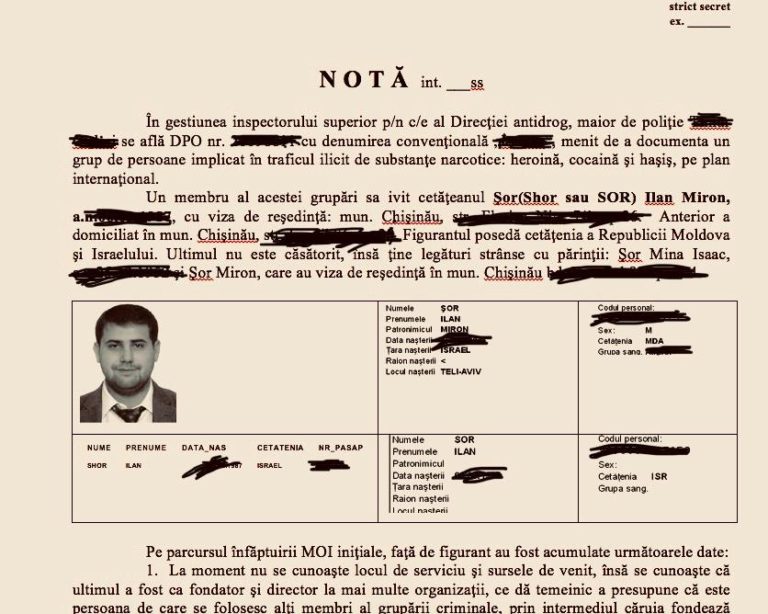Илан Шор находился под пристальным наблюдением МВД в делах по незаконному обороту колумбийского кокаина