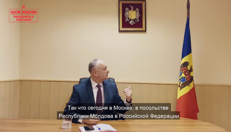 МИДЕИ запросили объяснения от Додона из-за съемок своей передачи в посольстве Молдовы вРФ