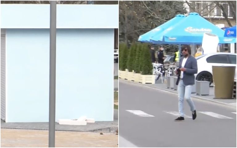 (ВИДЕО) Оператор примэрии Кишинева подвергся нападению со стороны владельца незаконно установленных киосков