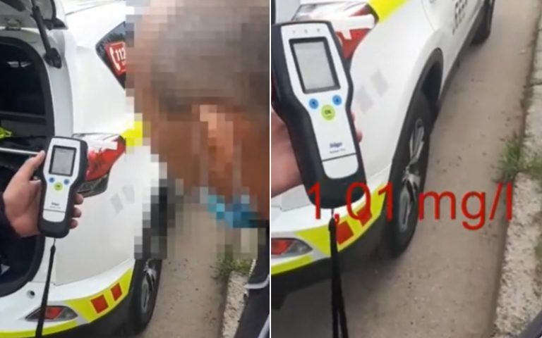 (ВИДЕО) Пьяный водитель не уступил дорогу пешеходу на Хынчештском шоссе. Это заметили полицейские