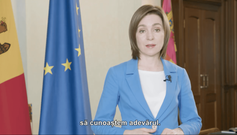 (ВИДЕО) Президент обратилась на двух языках в день 9 мая: «Никакую идеологию нельзя оправдать человеческими жертвами»