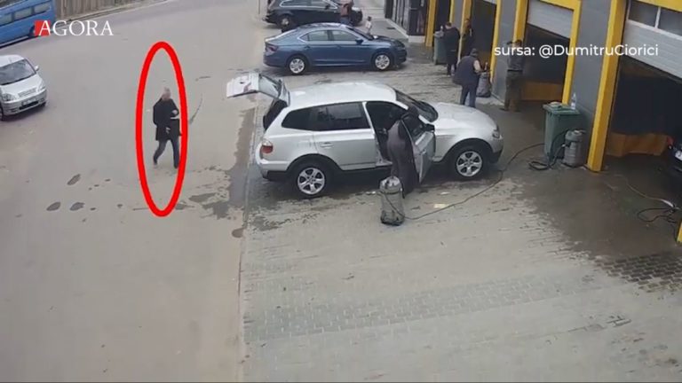 (ВИДЕО) Адвокат Шора встретился с судьей по его делу на автомойке в Кагуле и передал ему пакет. По словам защитника, в пакете были вино и шоколад