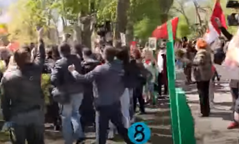 (ВИДЕО) В Одессе произошли потасовки во время празднования 9 мая