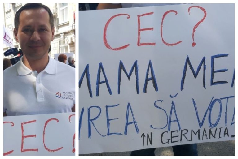 Экс-врио примара Кишинева на протесте перед ЦИК: «Моя мама хочет голосовать в Германии»