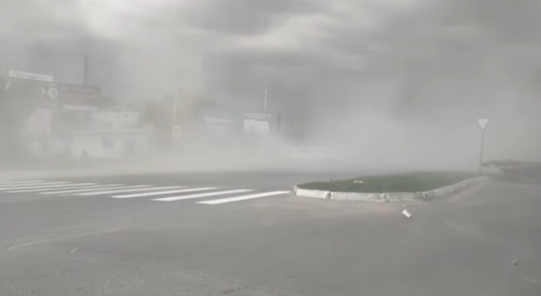 (ВИДЕО) Пыльная буря в Хынчештах
