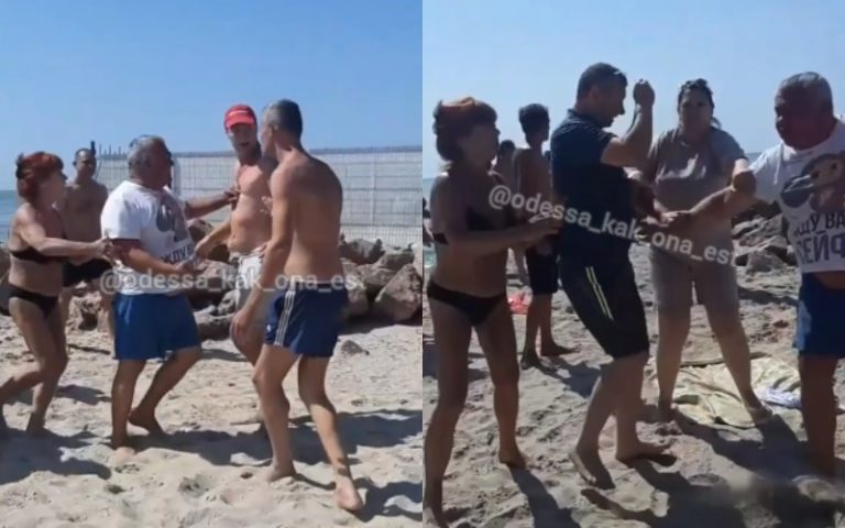 (ВИДЕО) Заместитель мэра Бельц стал участником драки на пляже в Затоке. Вмешалась полиция