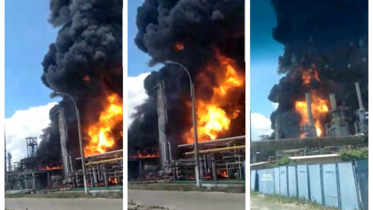 (ВИДЕО/ФОТО) Взрыв на нефтеперерабатывающем заводе в Румынии. Один человек погиб, пятеро — ранены