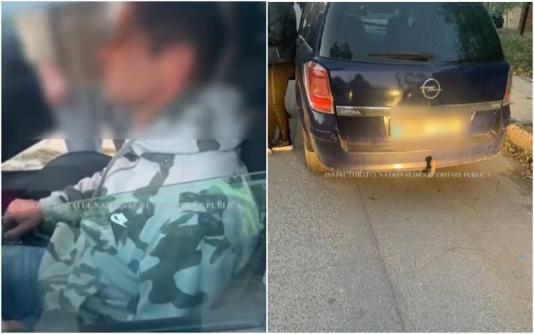 (ВИДЕО) Пьяного водителя остановили полицейские в Комрате. Он мог лишь кивать головой