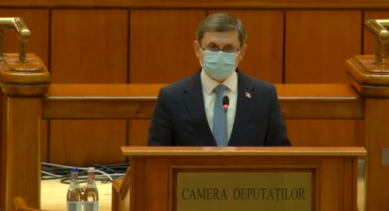 (ВИДЕО) Выступление Игоря Гросу в парламенте Румынии: я приехал из Кишинева с хорошими новостями