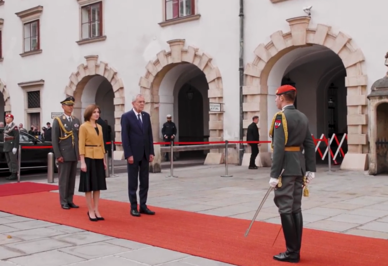 (ВИДЕО) Президент Майя Санду находится с визитом в Австрии