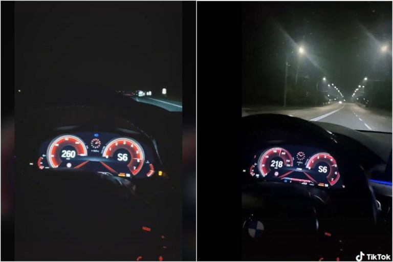 Водитель в Кишиневе записывает на видео как ездит на большой скорости, а затем выкладывает в TikTok