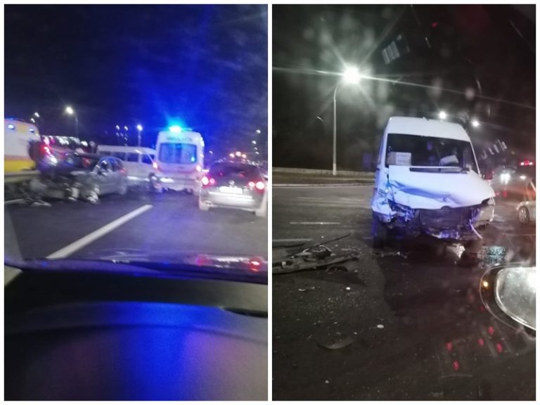 (ФОТО) ДТП на въезде в Яловены. Три человека доставлены в больницу