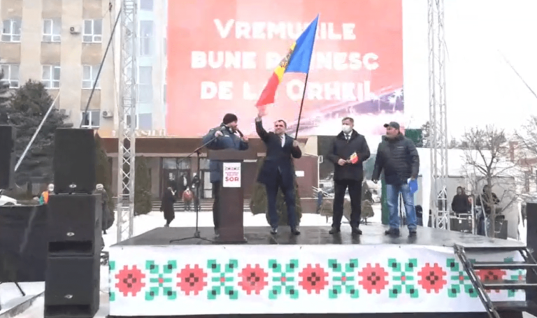 LIVE: Партия «Шор» протестует в Оргееве. Требуют отставки правительства