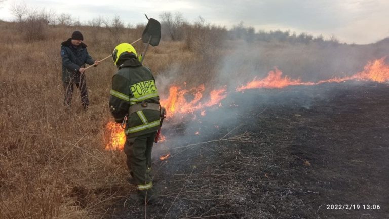 За сутки в Молдове сгорело более 1000 га сухой растительности