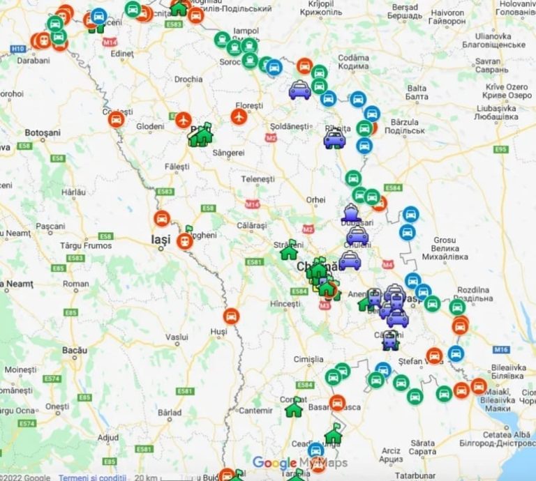 23 молдавских КПП открыты для передвижения. Карта