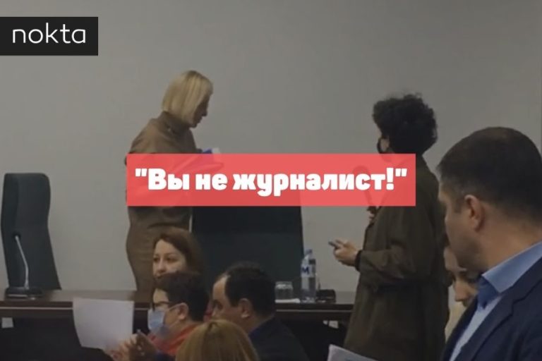 NO COMMENT: Влах отказалась отвечать репортеру Nokta. Замбашкана: «Вы не журналист!»