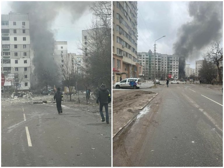 (ВИДЕО) Обстрелы в центре Чернигова