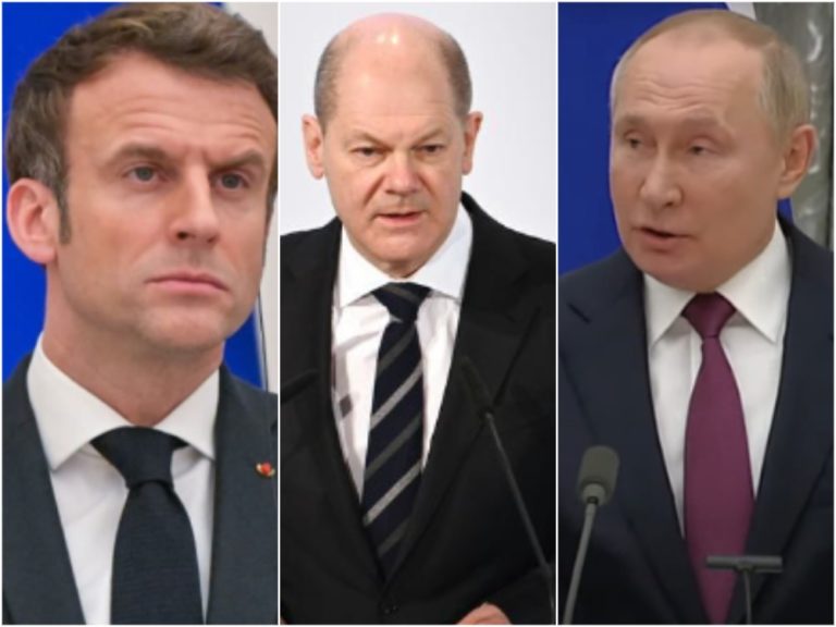 Путин снова поговорил с Макроном и Шольцем. Он призвал повлиять на киевские власти