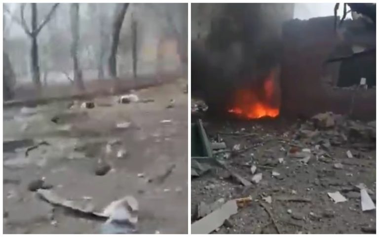 (ВИДЕО 18+) Страшные крики, убитые и раненые на улицах. В Чернигове снаряд попал в жилой дом