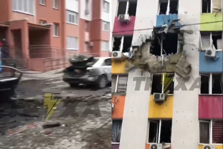 (ВИДЕО) Последствия обстрела российскими войсками жилых домов Харькова