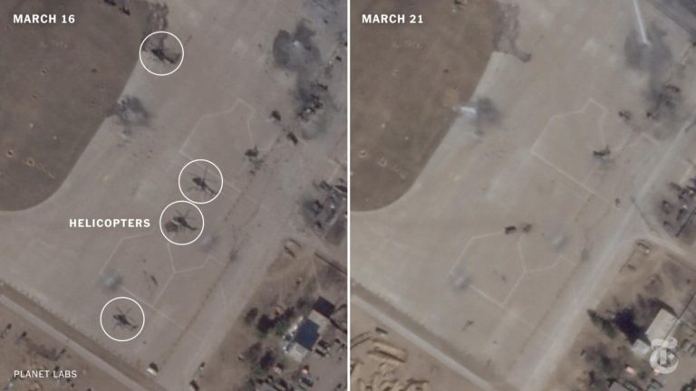 NYT: Российская армия вывела вертолеты с аэродрома в Чернобаевке