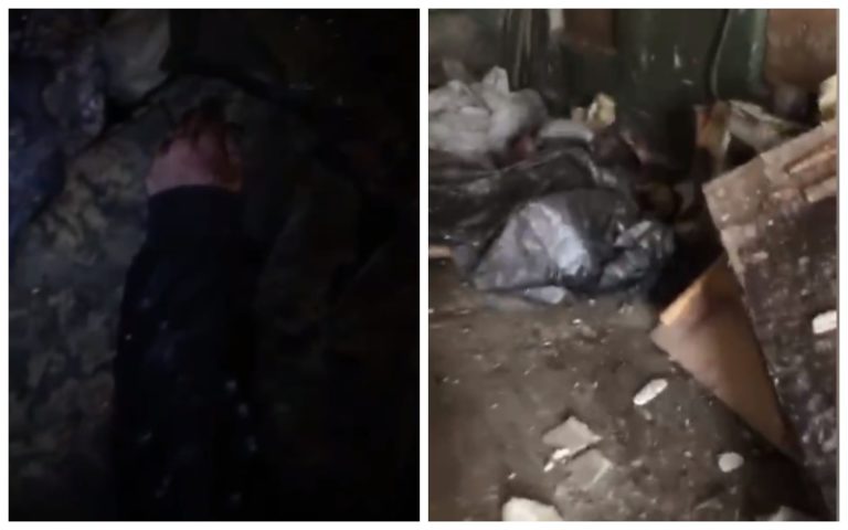 (ВИДЕО 18+) В Гостомеле в подвале нашли 11 тел. Экс-министр МВД Аваков: «Русские снайперы на них тренировались»