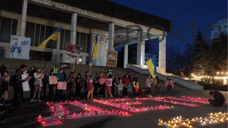 «Дети не должны умирать». В Кишиневе прошла акция против войны в Украине