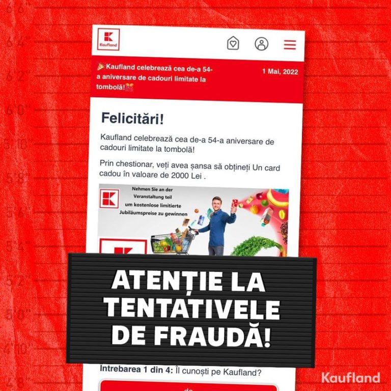 Мошенники рассылают информацию о розыгрыше призов от Kaufland. В компании сообщили о фейке