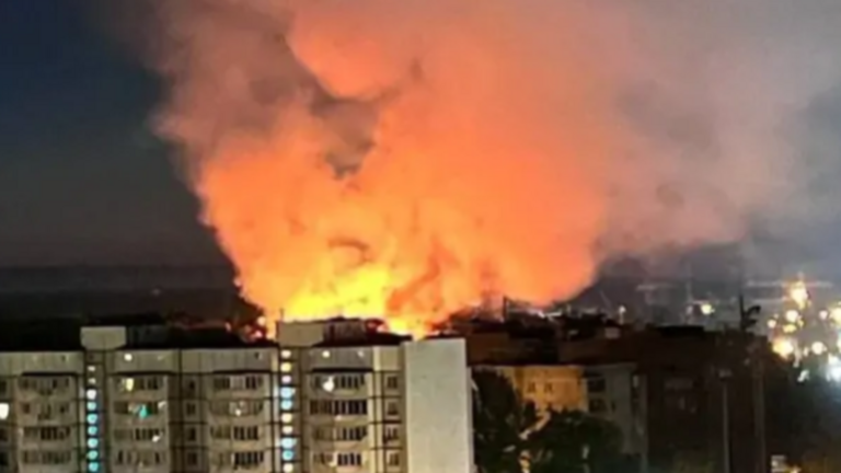 На территории воинской части под Москвой произошел пожар