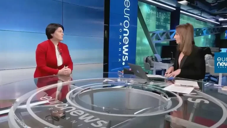 Премьер-министр Наталья Гаврилица дала интервью Euronews в Бухаресте