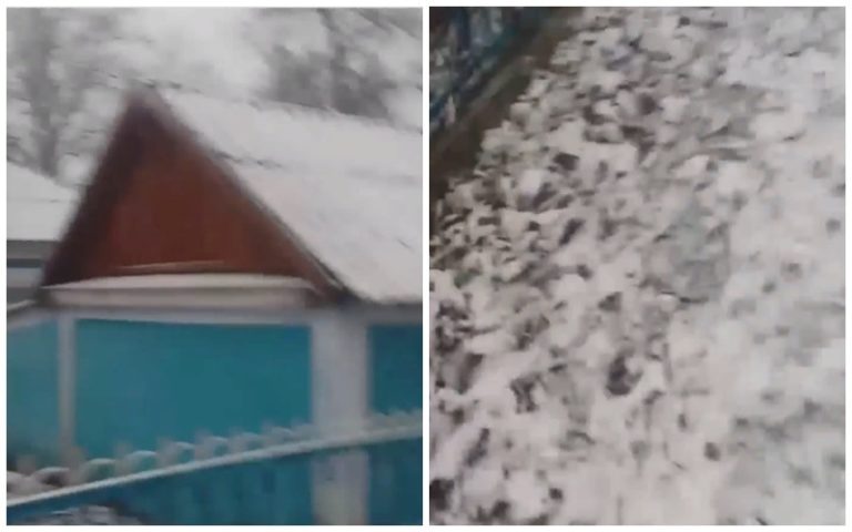 (ФОТО/ВИДЕО) Первый снег выпал на севере Молдовы