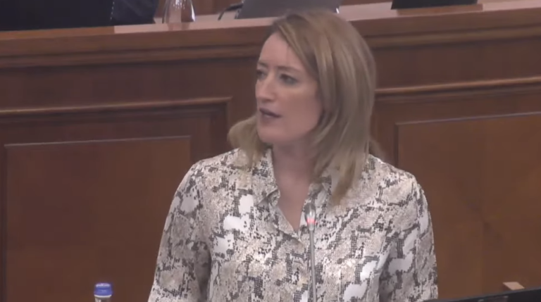 Председатель Европарламента Роберта Метсола выступила в парламенте Молдовы