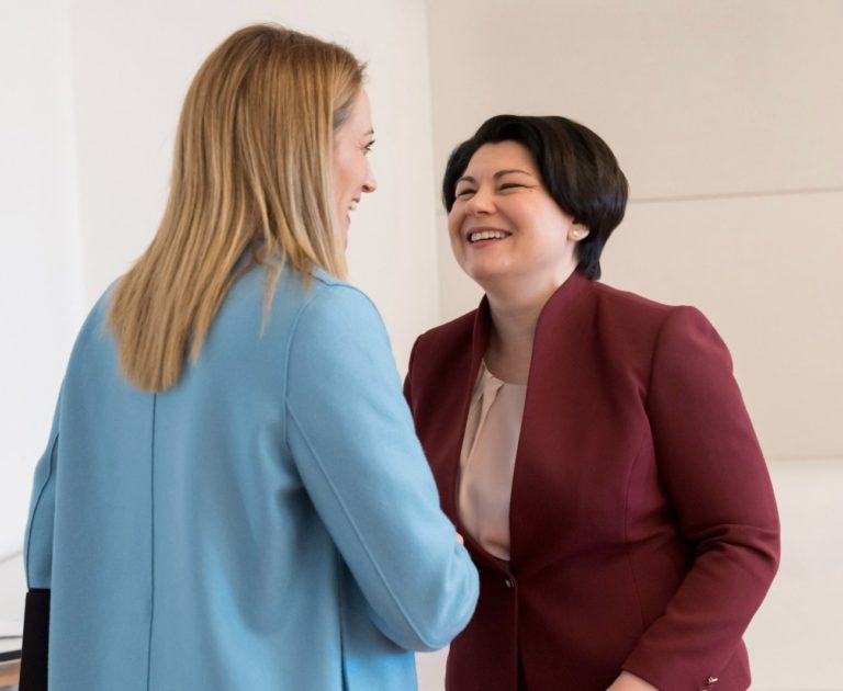 Глава Европарламента Метсола после встречи с Гаврилицей: «Мы продолжим поддерживать Молдову»