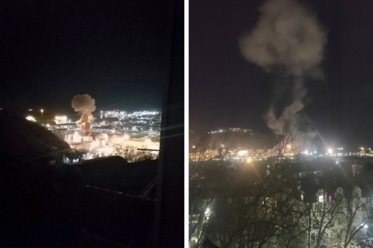 (ФОТО) В Краснодарском крае произошел пожар на нефтебазе. Возможная причина — атака беспилотников