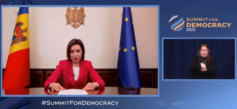 Президентка Санду на саммите за демократию обратилась к партнёрам: «Наша стабильность в ваших интересах»