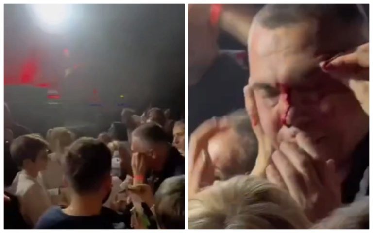 (ВИДЕО) На концерте Би-2 на «Арене Кишинева» на мужчину упал дрон