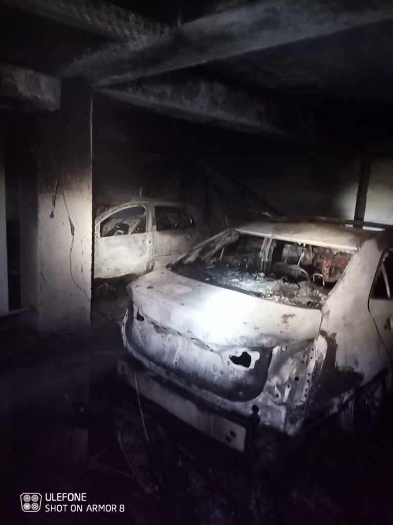 В Кишинёве на подземной парковке сгорели три авто