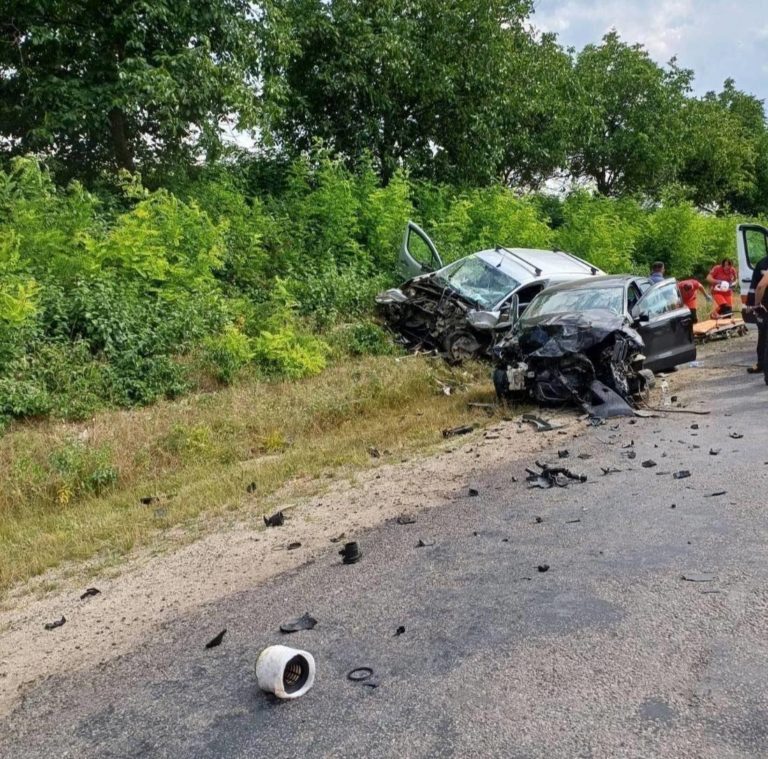 В Дрокиевском районе лоб в лоб столкнулись два авто: один человек погиб, трое ранены