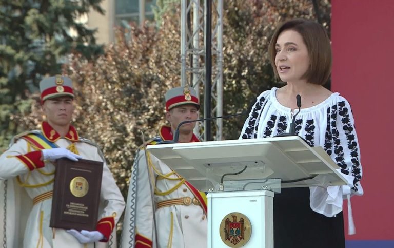 «Мы выбираем европейский путь, потому что мы выбираем мир» — Санду произнесла речь на церемонии в честь Дня Независимости