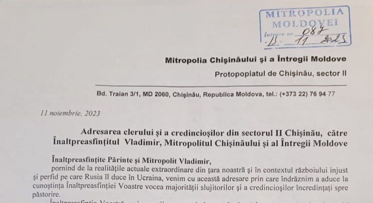 Священники и верующие просят митрополита Владимира инициировать присоединение Молдавской митрополии к Румынскому патриархату