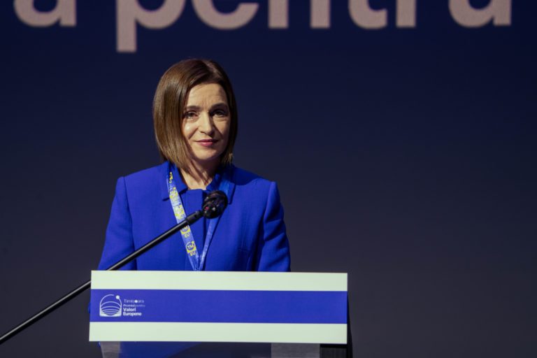 «Молдова больше не во власти Кремля»: Санду получила премию в Румынии и произнесла речь о борьбе за свободу
