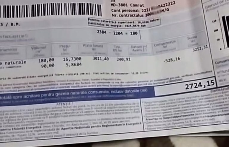 «Как нам считают газ?» — разбор квитанции «Молдовагаз»