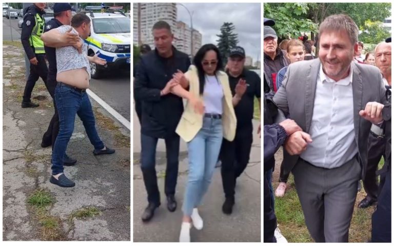 Как полиция «жестоко» задерживала шоровцев из Гагаузии на протесте в Кишиневе