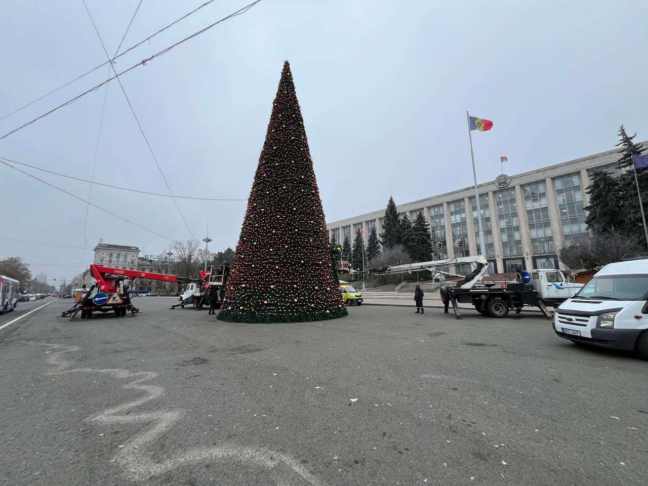 Кишинев, елка, центральная площадь, новый год