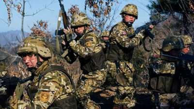 северокорейские военные в Курской области