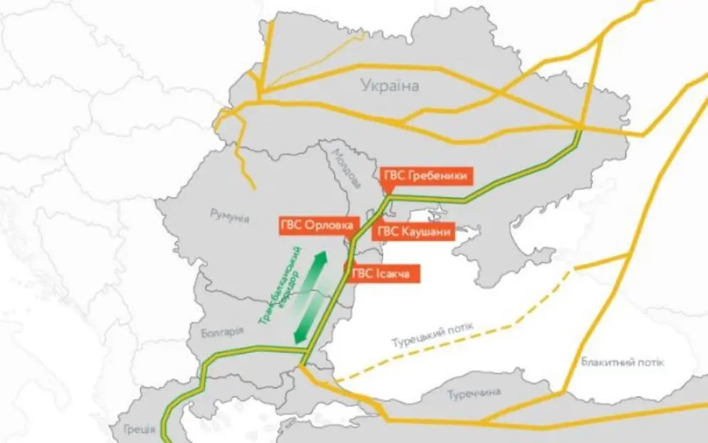 Карта газопровода