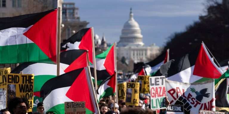 пропалестинский митинг в США студенты